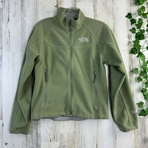 The North Face Women’s S/P Green Full Zip Fleece Logo Jacket Coat
